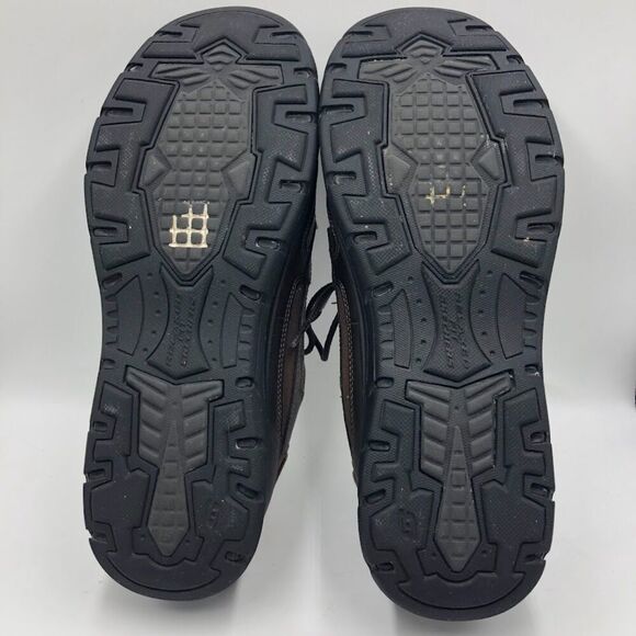 Skechers Relaxed Fit Mens Brown Leather Lace Up Casual Shoes Memory Foam Size 13 - Picture 9 of 13